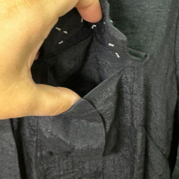 Cocomo Womens‎ Petite L Sheer Black Button-Up Shirt Rhinestone Long Sleeve - Picture 6 of 12